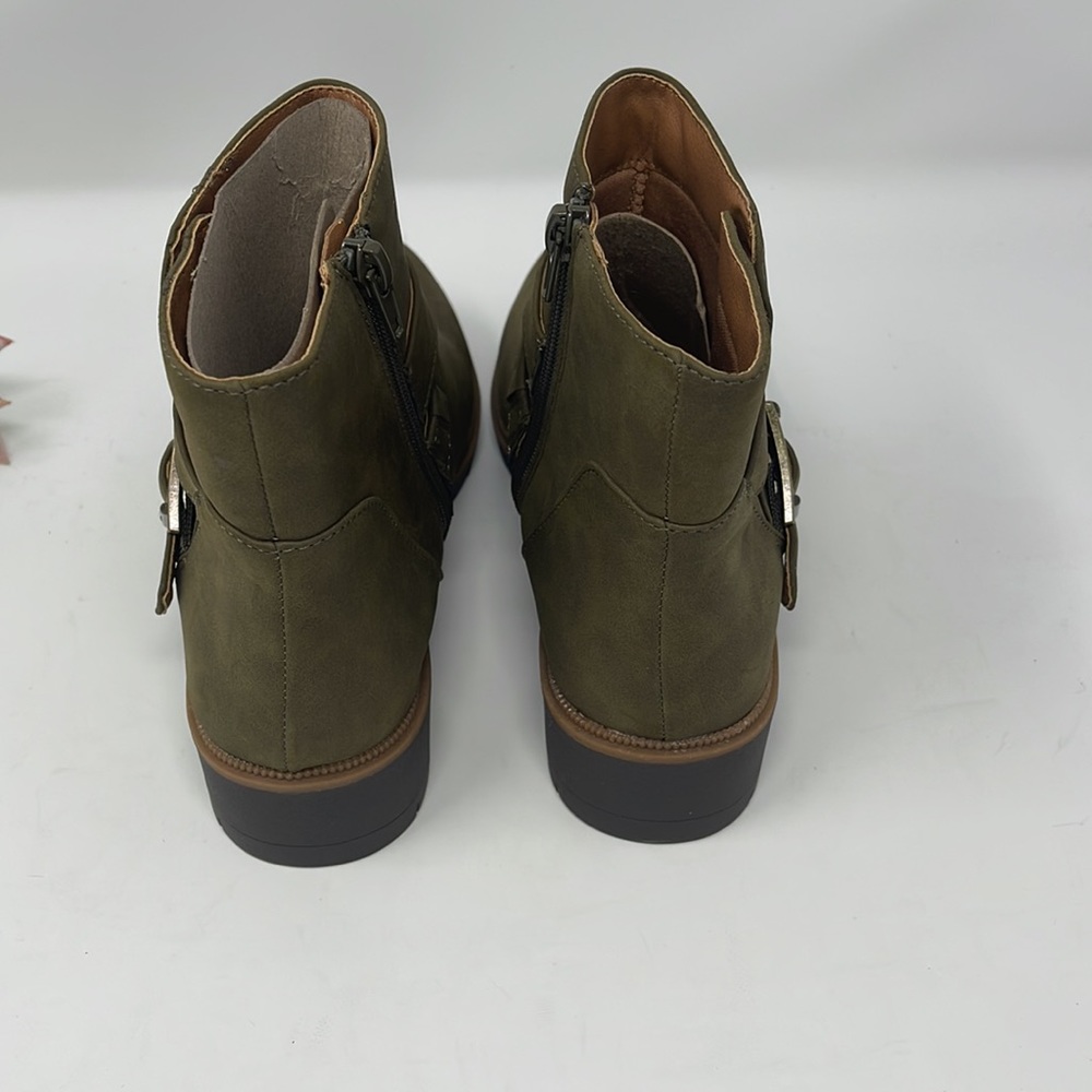 Style & Co. Womens Gabella P Faux Leather Buckle Ankle Boots - Picture 4 of 15